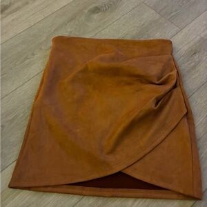 SHEIN Asymmetrical Brown Skirt
